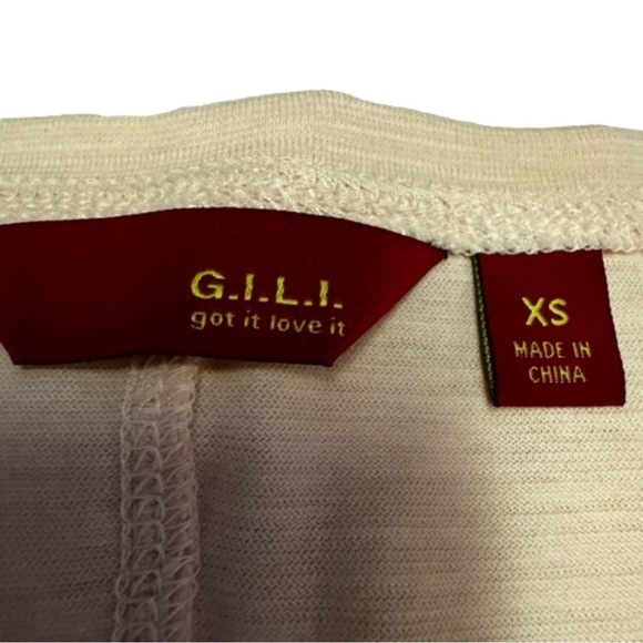 G.I.L.I. Women's Peach Tunic Top Size XS Long Sleeve Rounded Neck NEW - Picture 6 of 10